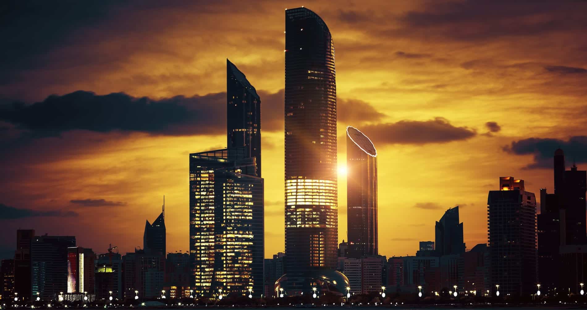 Abu Dhabi Skyline at sunset - Holiday