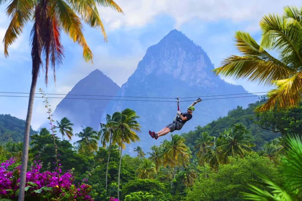 St Lucia zip lining SMALL St Lucia holiday - zip lining
