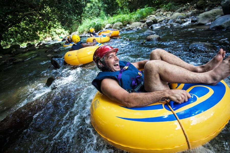 grenada-river-tubing River tubing while on holiday in Grenada