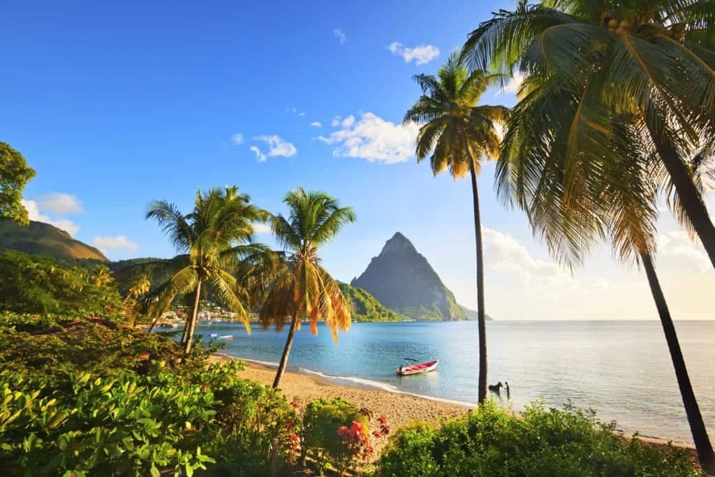 St Lucia seafront St Lucia holiday - beach