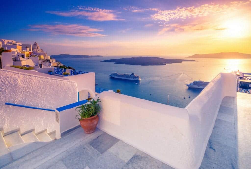 SANTORINI, CRUISE, GREECE, SUNSET Greek cruise holiday deals